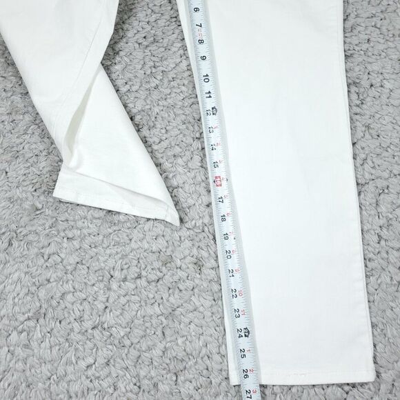 Curve Appeal Rae High Rise Straight Jeans Size 4 27 White Concealed Comfort - Picture 7 of 8